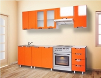 Кухонный гарнитур Мадена Оранжевый глянец